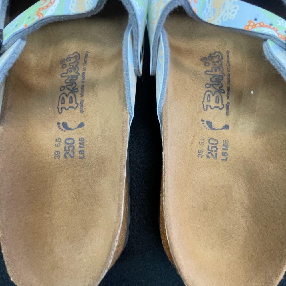 Birkenstock light blue - colorful Paisley Mules   ( 0098 ) - Picture 4 of 11